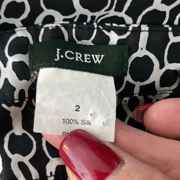 J Crew 100% Silk Babydoll Top size 2 - Picture 11 of 11